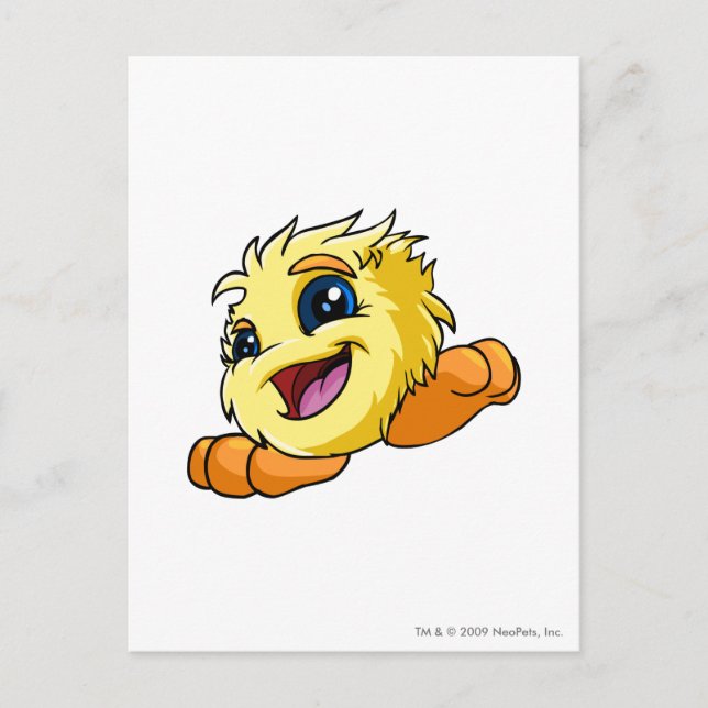 Cartão Postal JubJub amarelo (Frente)