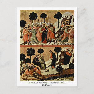 Cartão Postal Judas Kiss E Oração Sobre As Azeitonas Montadas Po