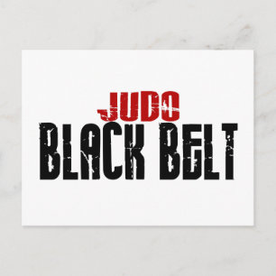 Cartão Postal Judo Black Belt