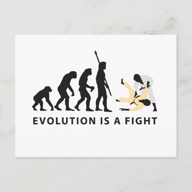 Cartão Postal Judo da evolução (Frente)