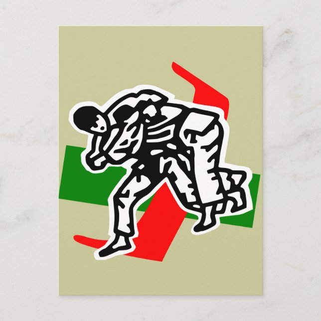 Cartão Postal judo ju jitsu (Frente)