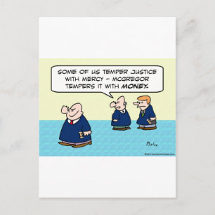 Cartão Postal Juiz Temper Justice com compaixão