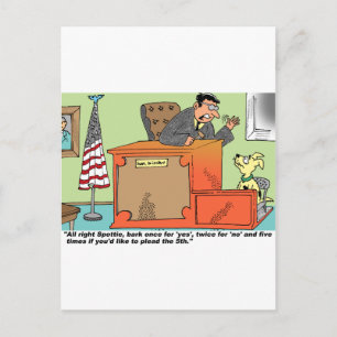 Cartão Postal Juíza Fala Com Cachorro Sobre O Pé De Testemunhas