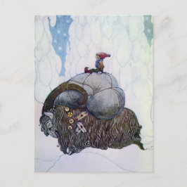 Cartão Postal Julbocken Riding Yule Goat