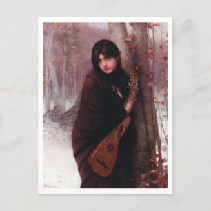 Cartão Postal Jules Joseph Lefebvre, Garota com um Mandolim