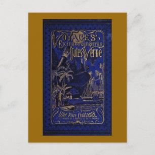 Cartão Postal Jules Verne Um Cobrir de Livro Antiquado de Cidade