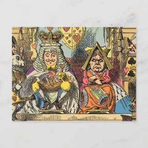 Cartão Postal Julgamento de Alice do Valete de Copas Vintage