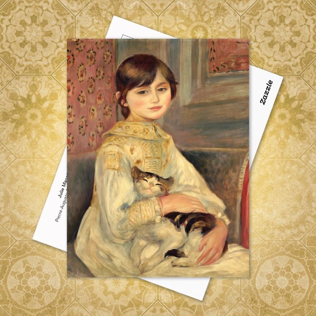 Cartão Postal Julie Manet Cat Pierre-Auguste Renoir (Criador carregado)