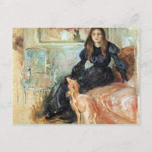 Cartão Postal Julie Manet e seus greyhound Laertes por Morisot