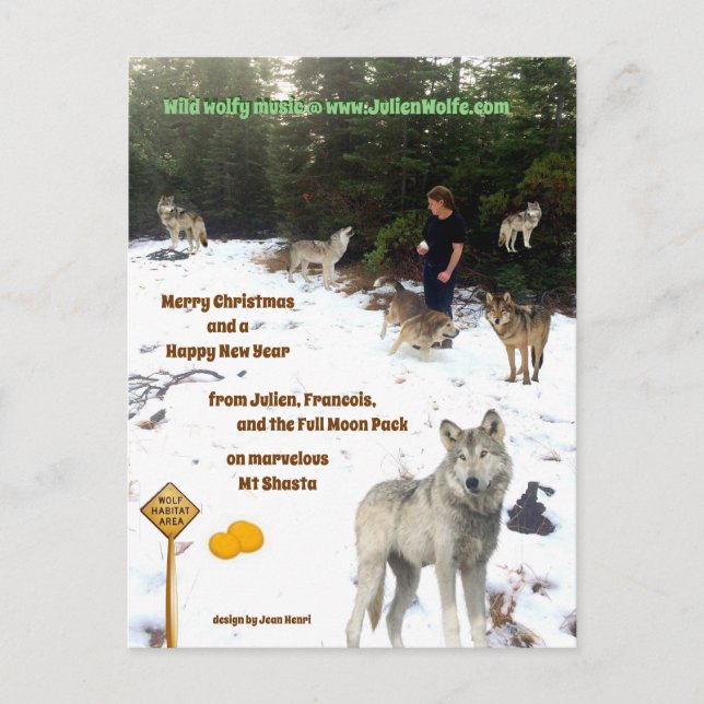 Cartão Postal Julien, Francois, e o Pacote da Lua Cheia (Frente)