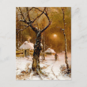 Cartão Postal Julius Klever: Passo noturno de inverno