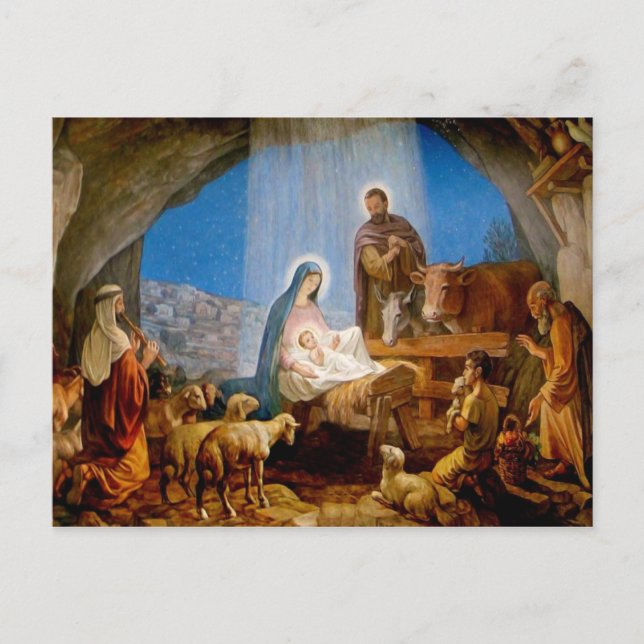 Cartão Postal Julkort, stallet i Betlehem (Frente)