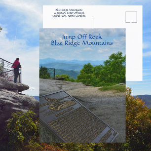 Cartão Postal Jump Off Rock Blue Ridge Mountains NC fotográfico