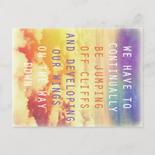 Cartão Postal Jumping Off Cliff Motivational Cote