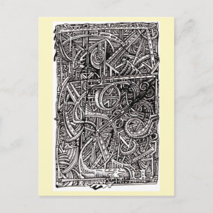 Cartão Postal Junção Dis, Desenho de Tinta