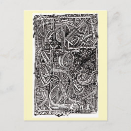 Cartão Postal Junção Dis, desenho de tinta