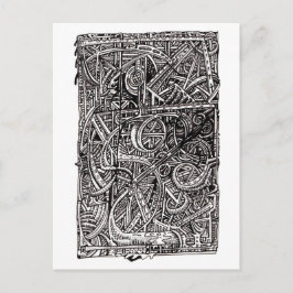 Cartão Postal Junção Dis, desenho de tinta