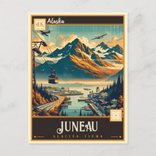 Cartão Postal Juneau, Alasca Vintage