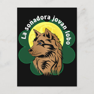 Cartão Postal junger träumender Wolf Postkarte