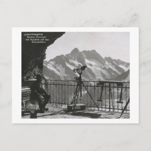 Cartão Postal Jungfraubahn, Estação Eismeer, Suíça Vintage