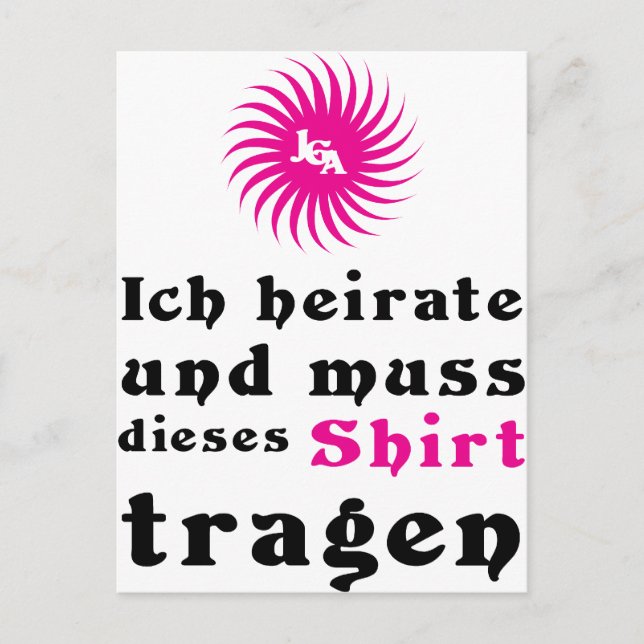 Cartão Postal junggesellenable / hochzeit (Frente)