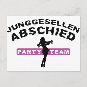 Cartão Postal junggesellenable / hochzeit