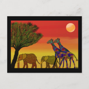 Cartão postal Jungle Sunset