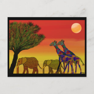 Cartão postal Jungle Sunset