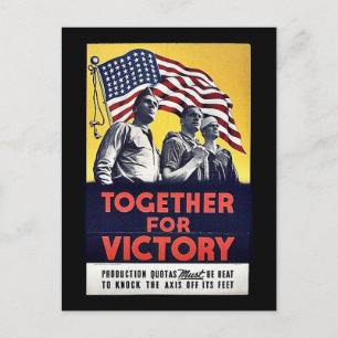 Cartão Postal Juntos Para A Vitória