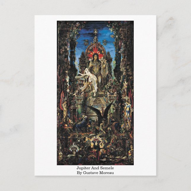 Cartão Postal Júpiter E Semele Por Gustave Moreau (Frente)