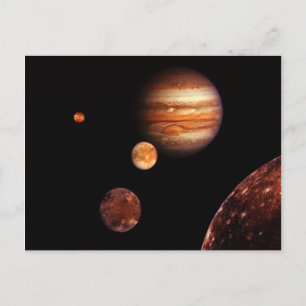 Cartão Postal Jupiter Galilean Satellites NASA