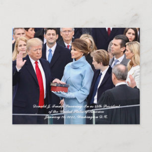 Cartão Postal Juramento do 45.º Presidente Donald Trump