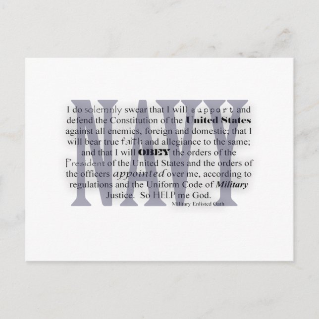 Cartão Postal juramento do marinho (Frente)