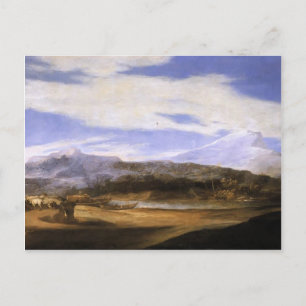 Cartão Postal Jusepe de Ribera - Paisagem com Pastores