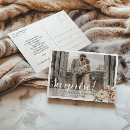 Cartão Postal Just Married Wedding Announcement Postcard