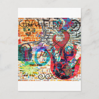 Cartão Postal Justiça grafite