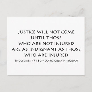 Cartão Postal "Justiça não virá..."