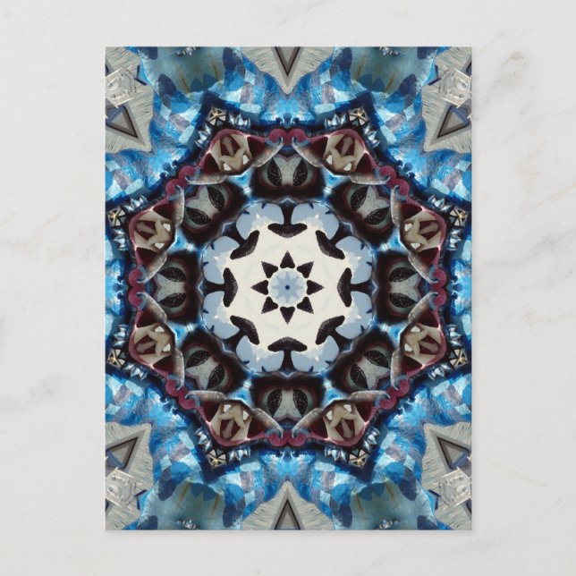 Cartão Postal K186 Fancy Blue Octágono (Frente)