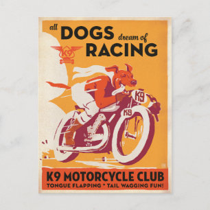 Cartão Postal K9 Motorcycle Club