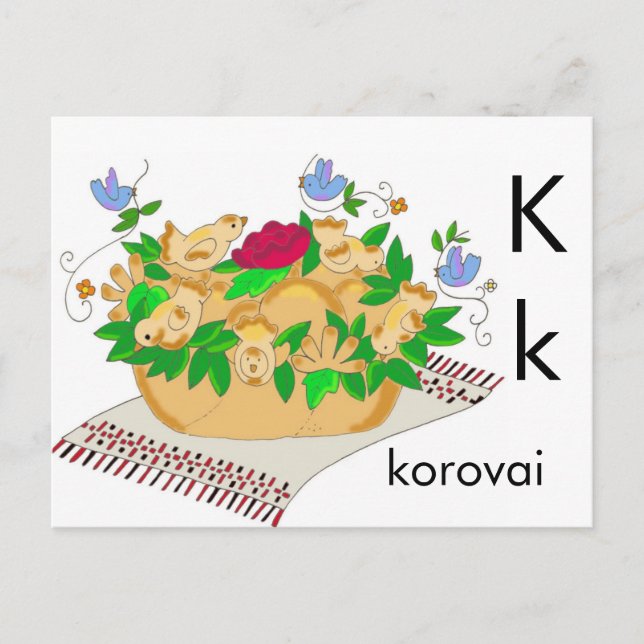 Cartão Postal K é de Korovai (Frente)
