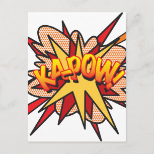 Cartão Postal KA-POW Retro Comic Book Pop Art