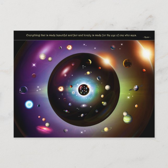 Cartão Postal Kaart enkel Rumi - For the eye (Frente)