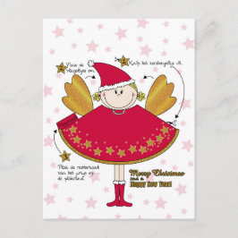 Cartão Postal Kaart kerstengeltje knutselen DIY