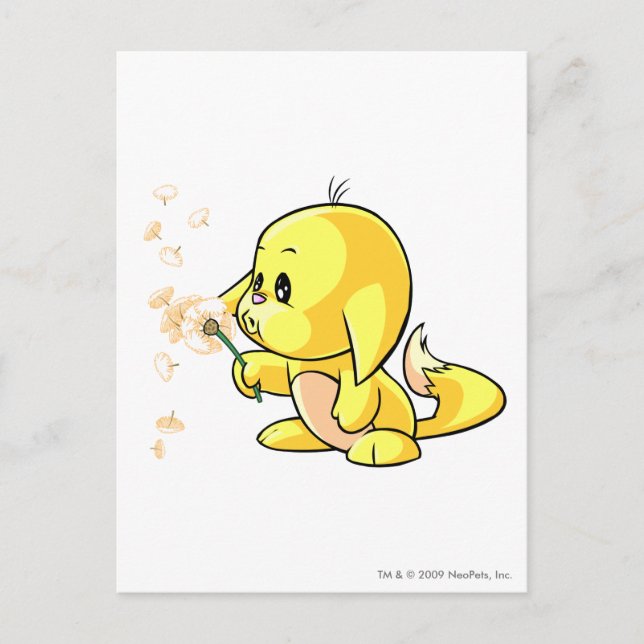 Cartão Postal Kacheek Amarelo (Frente)