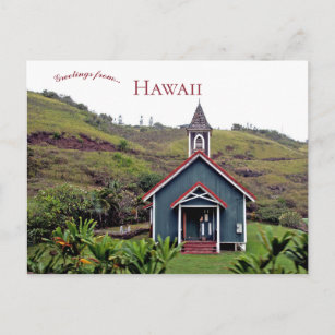 Cartão Postal Kahakuloa Igreja Congregacional Hawaii