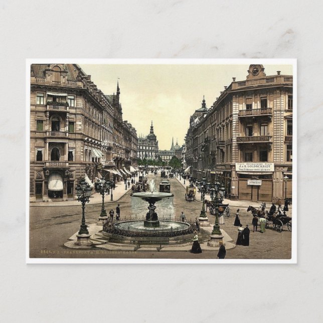 Cartão Postal Kaiserstrasse, Frankfort no cano principal (isto é (Frente)