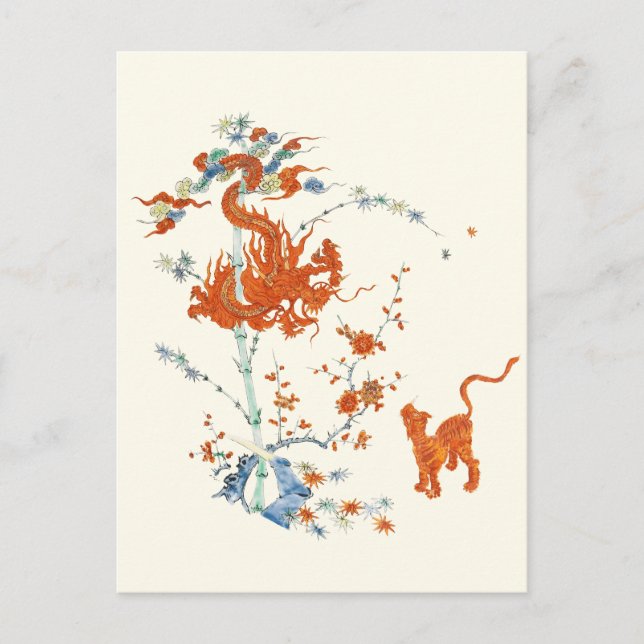 Cartão Postal Kakiemon Dragon Tiger 1775 (Frente)