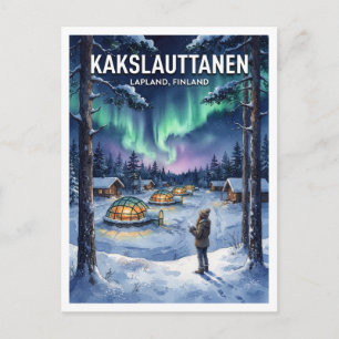 Cartão Postal Kakslauttanen Arctic Resort Saariselkä Finlândia