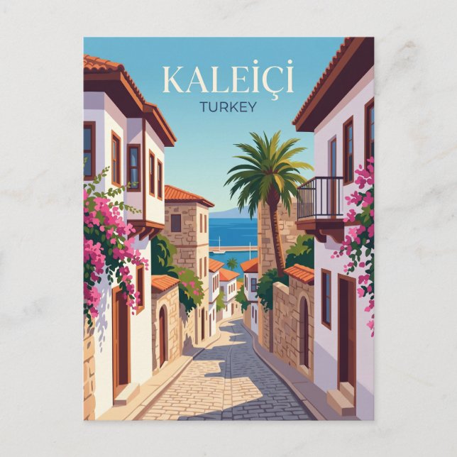 Cartão Postal Kaleiçi Turquia (Frente)