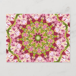 Cartão Postal Kaleidescope Rosa e Verde de Ola Boo